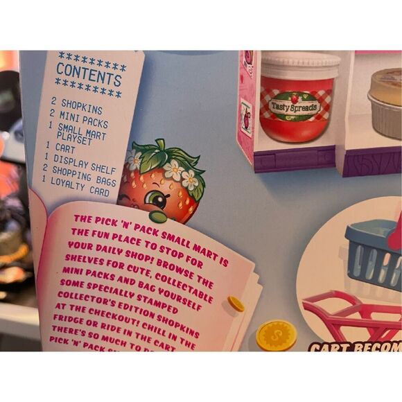 NEW! Shopkins Pick N Pack Small Mart Grocery Store Playset Collectors Edition NI - Picture 10 of 13